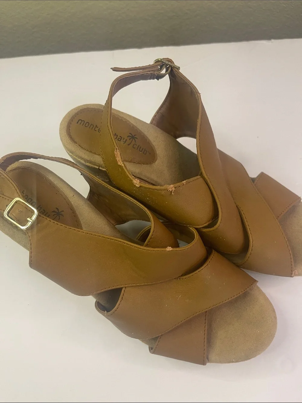 Montego Bay Club Kids Brown Crisscross Buckle Sandals